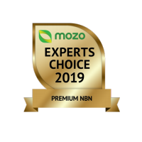 Award logo for winning Mozo Experts Choice Award for Premium NBN in 2019